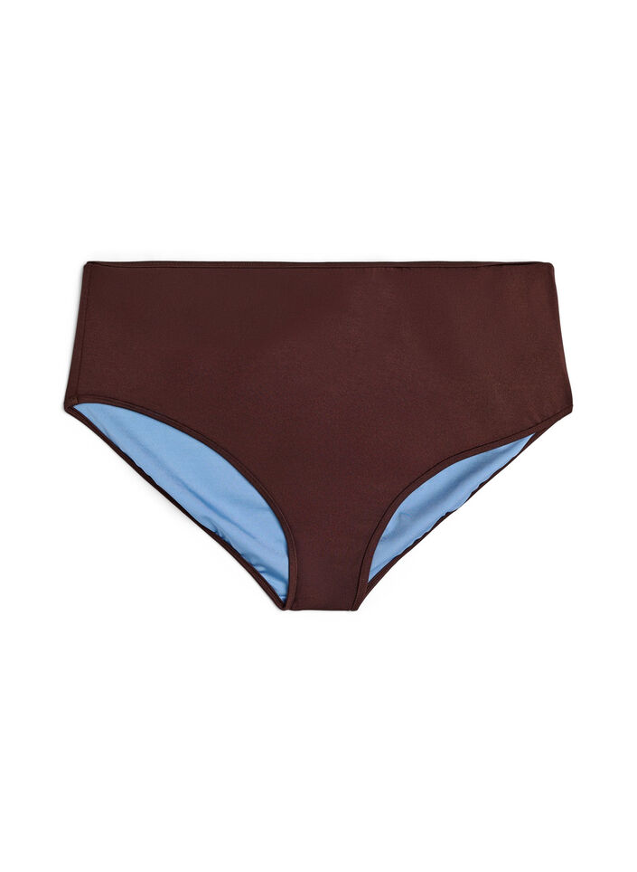 Bas de bikini r&eacute;versible taille standard, Marron, Packshot image number 0