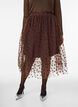 Jupe midi en tulle avec des c&oelig;urs, Marron, Model image number 0