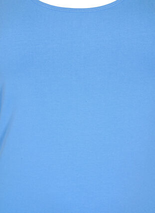 Top basique de couleur unie en coton, Ultramarine, Packshot image number 2