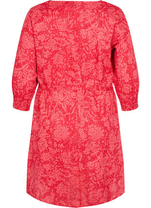 Robe imprimée avec ceinture à nouer, Ribbon Red AOP, Packshot image number 1