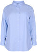 Chemise en coton mélangé, Blue w. White Stripe, Packshot image number 0