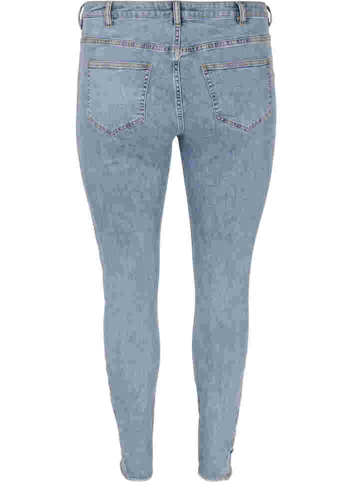 Cropped Amy jeans met strikjes, Light blue, Packshot image number 1
