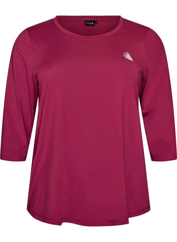 Sporttop met 3/4 mouwen, Roze, Packshot image number 0