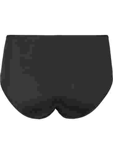 Pack de 2 culottes avec taille régulière, Black, Packshot image number 1
