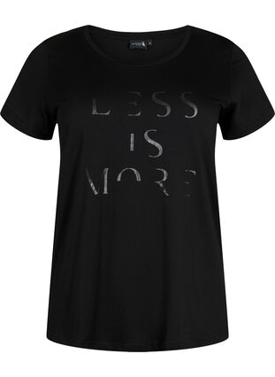 T-shirt de sport avec imprimé, Black w.Less Is More, Packshot image number 0