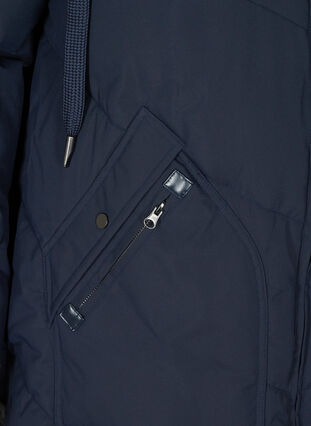 Manteau d'hiver avec capuche et bordure en fausse fourrure, Night Sky, Packshot image number 3