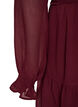 Robe en tissu tiss&eacute; l&eacute;ger avec des volants et une ceinture &agrave; nouer, Bordeaux, Packshot image number 3