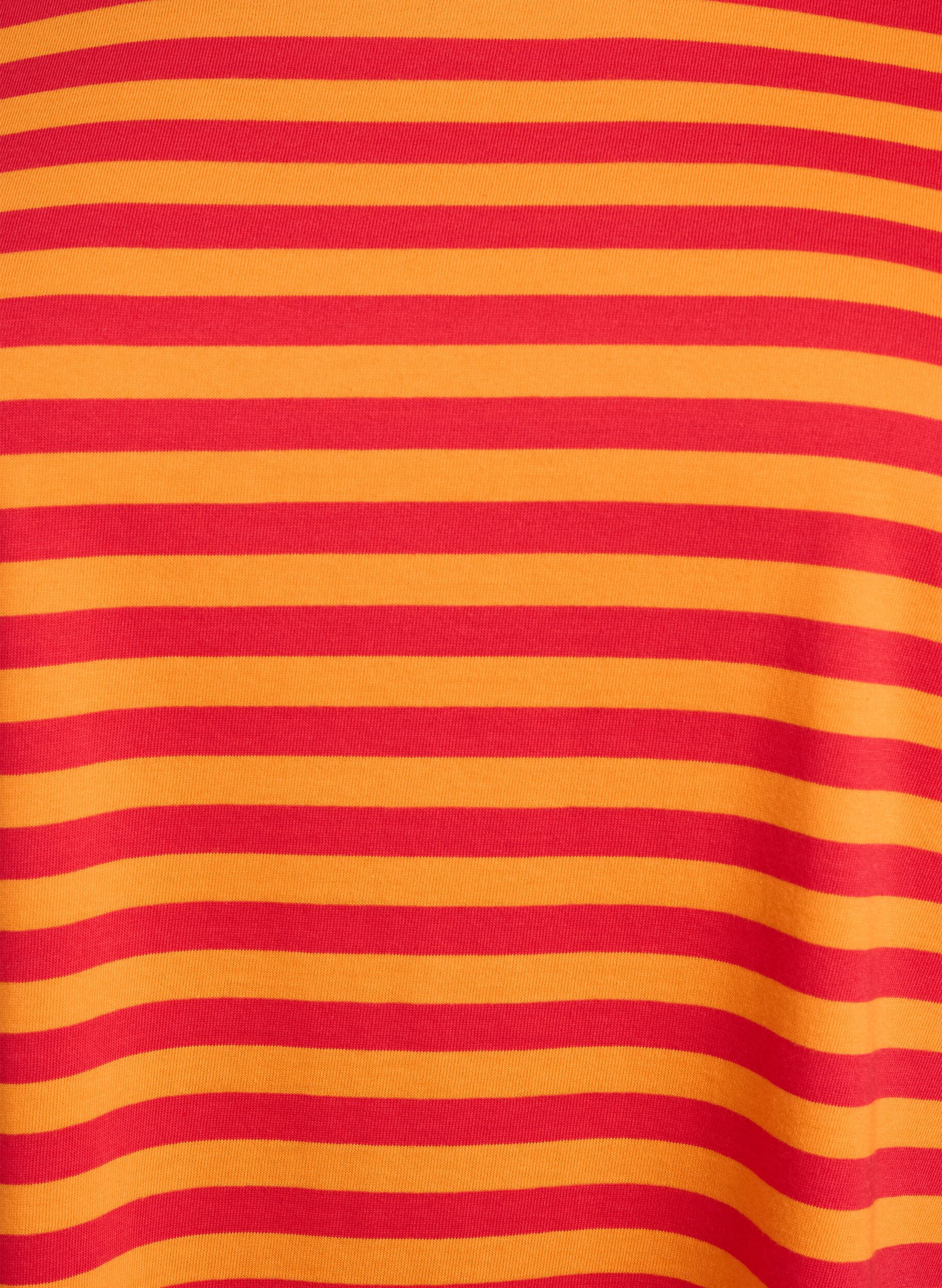 Zizzi T-shirt de nuit &agrave; longues rayures, Rouge, Packshot image number 2