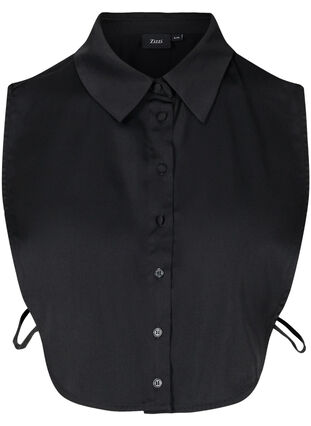 Col chemise classique ample, Black, Packshot image number 0