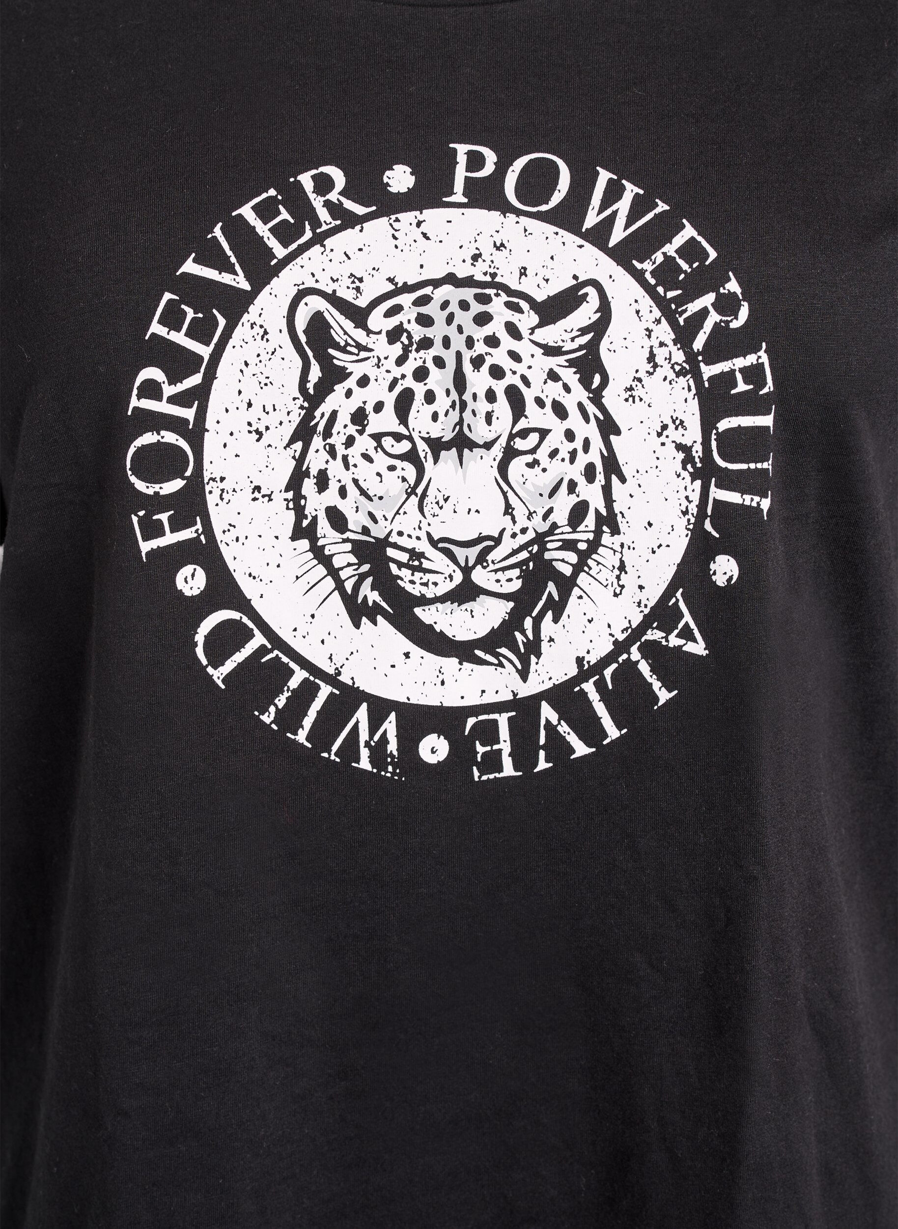 ZizziFLASH - T-shirt met print, Zwart, Packshot image number 2