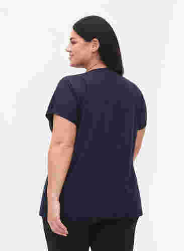 T-shirt d'entraînement à manches courtes avec col en V, Night Sky, Model image number 1