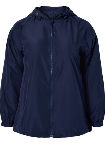 Veste courte avec capuche et bas réglable, Navy Blazer, Packshot image number 0