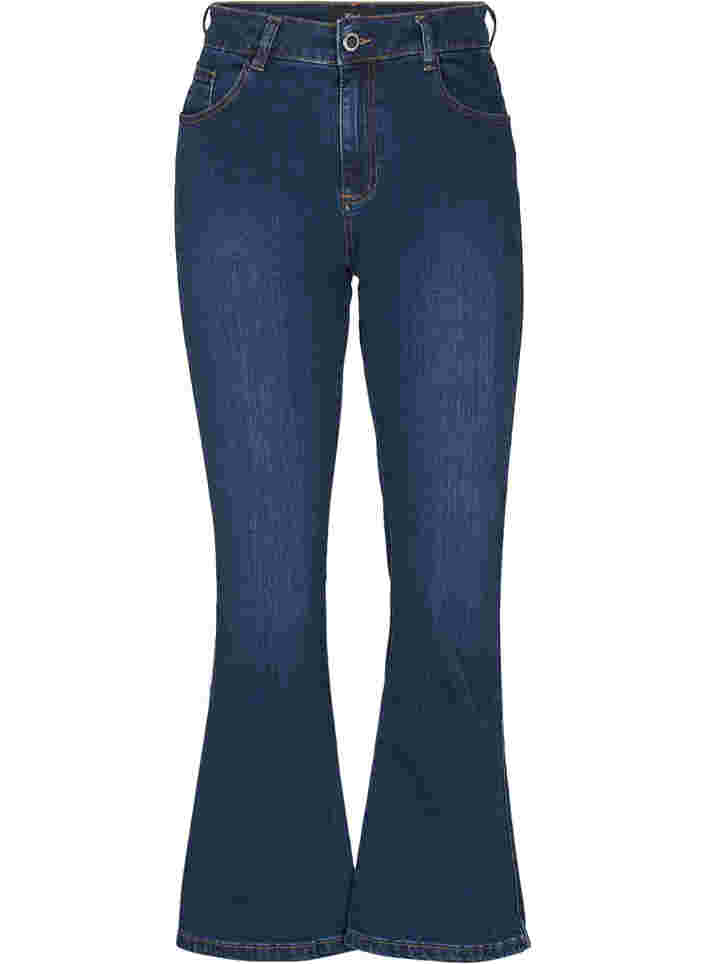 Ellen bootcut jeans met hoge taille, Dark Blue, Packshot image number 0