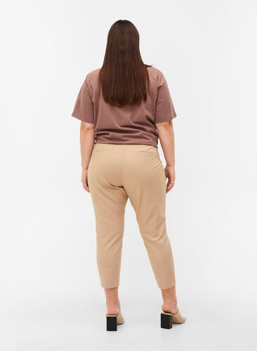 Pantalon classique longueur cheville, Sand, Model image number 1