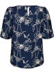 Chemisier &agrave; manches courtes avec motif brod&eacute;, Bleu, Packshot image number 1