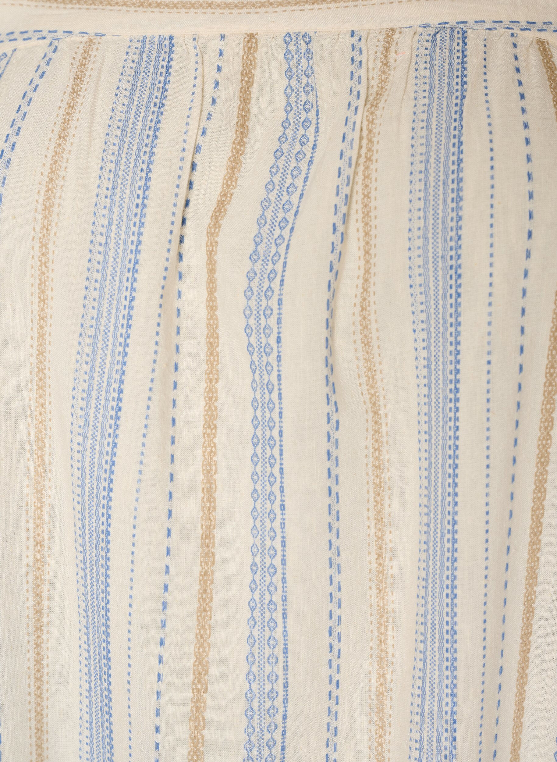 ZizziZomerkleedje zonder mouwen met een geweven patroon, Vanille, Packshot image number 2