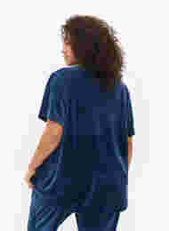 T-shirt en velours, Insignia Blue, Model