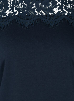 Sweatshirt met kant, Navy Blazer, Packshot image number 2