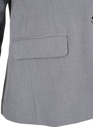 Blazer simple avec poches, Medium Grey Melange, Packshot image number 3