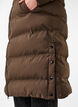 Lange puffer winterjas met capuchon, Bruin, Model image number 4