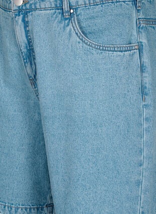 Shorts en jean taille haute, Light Blue Denim, Packshot image number 2