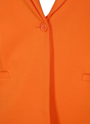 Basic blazer met knoop en sierzakken, Mandarin Orange, Packshot image number 2