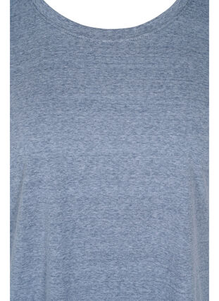 T-shirt chiné en coton, Navy Blazer melange, Packshot image number 2