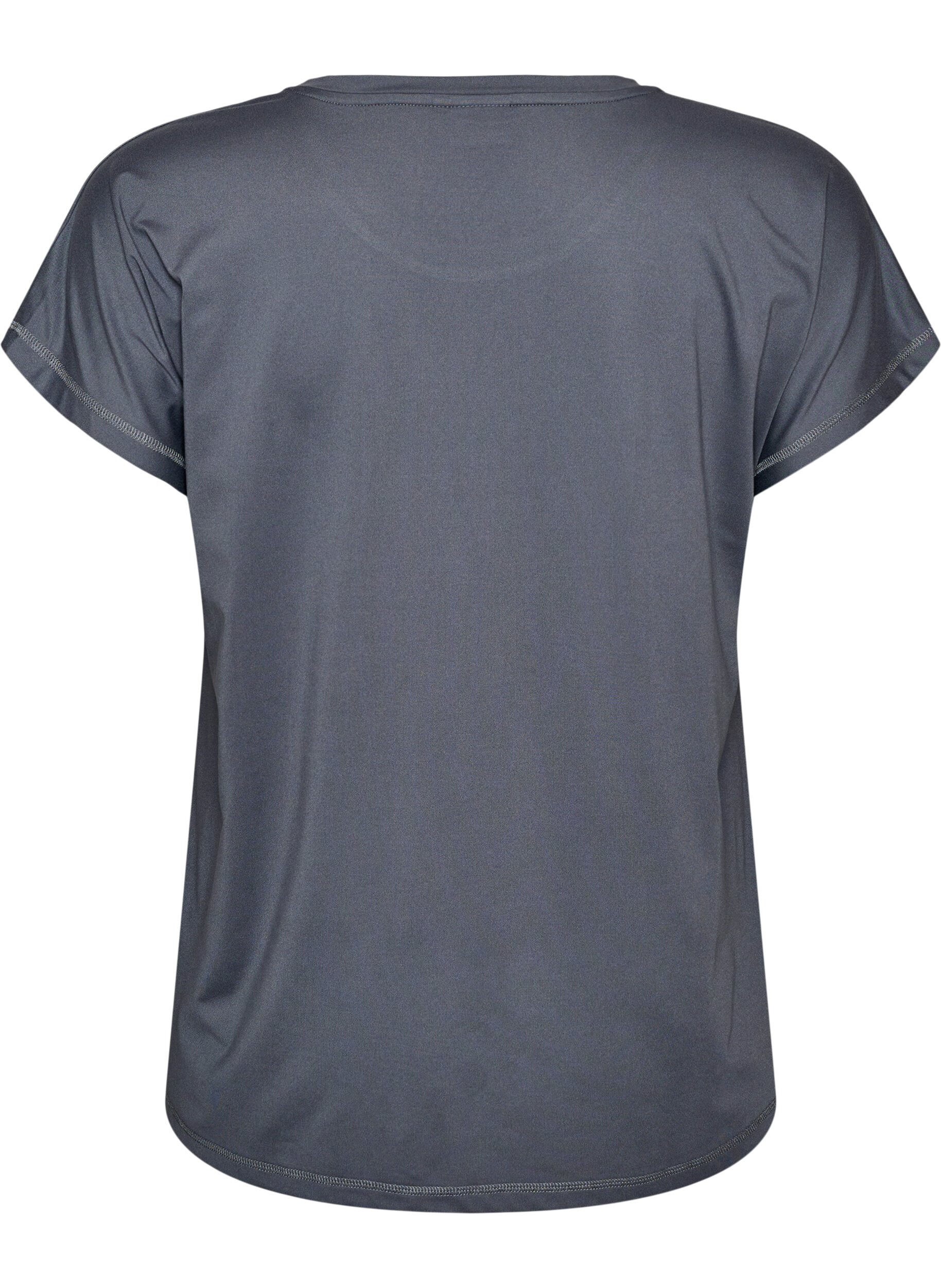 ZizziT-shirt de sport couleur unie, Gris, Packshot image number 1