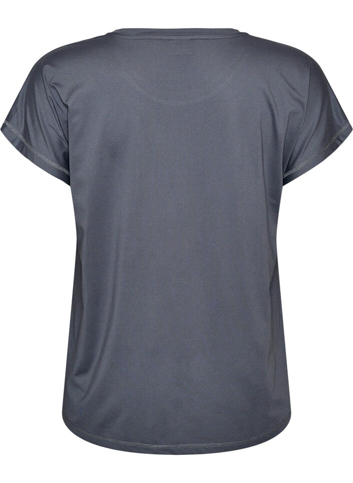 T-shirt de sport couleur unie, Gris, Packshot image number 1