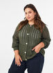 Gebreide vest met opengewerkt patroon, Groen, Model image number 0