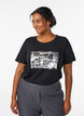 T-shirt imprim&eacute;, Noir, Model image number 0