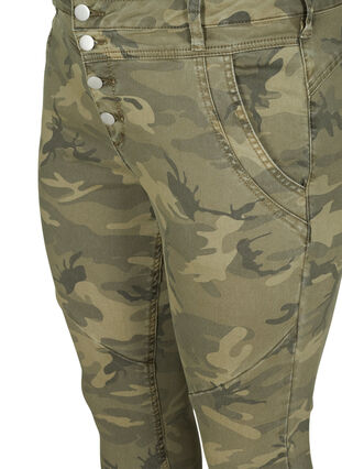 Pantalon près du corps avec imprimé camouflage, Camouflage, Packshot image number 2