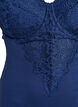 Bodystocking met beugels en kanten details, Blauw, Packshot image number 2
