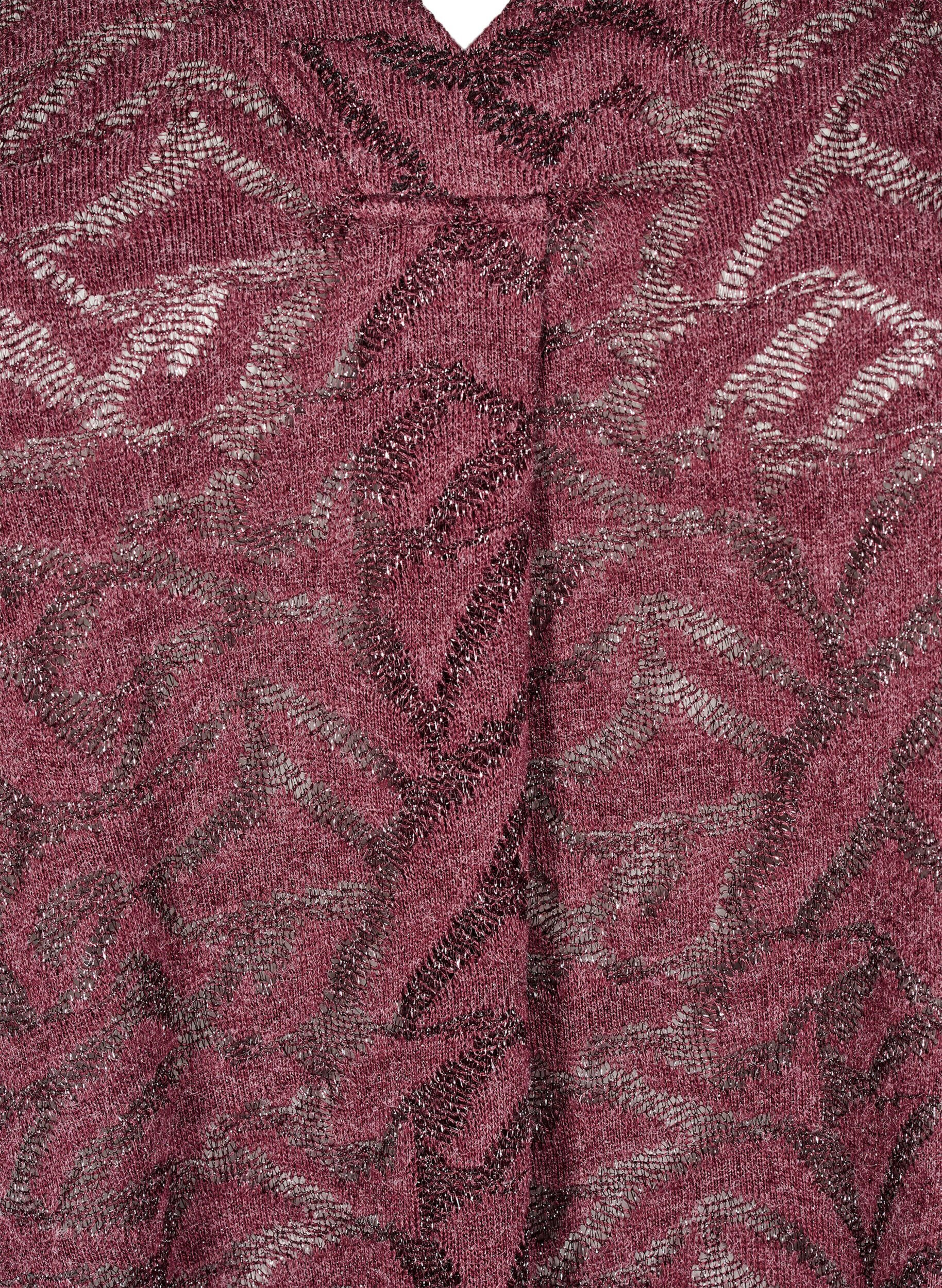 ZizziBlouse met lange mouwen met glitter en patroon, Rood, Packshot image number 2