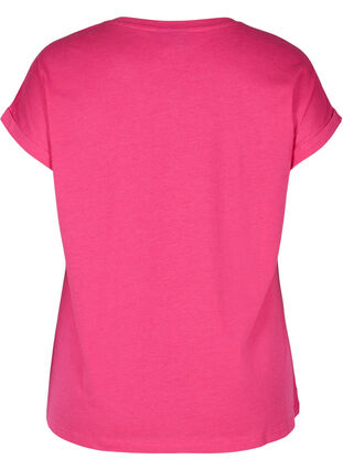 T-shirt en mélange coton, Fuchsia Purple Mel., Packshot image number 1