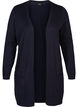 Long cardigan tricot&eacute; dans un m&eacute;lange de viscose, Bleu, Packshot image number 0