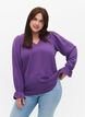 V-hals blouse met lange mouw, Pansy, Model image number 2