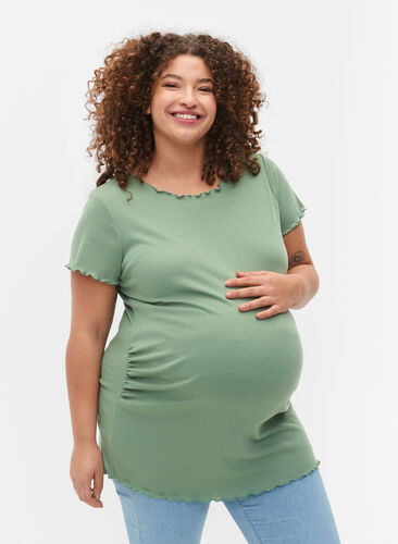 T-shirt de grossesse en côte, Green Bay, Model image number 0