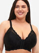 Soutien-gorge en dentelle avec fermeture frontale, Black, Model image number 2