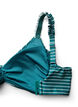 Gestreepte bikinitop met afneembare vulling, Groen, Packshot image number 3