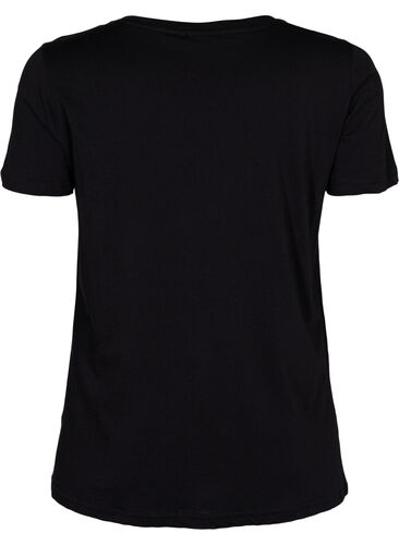 T-shirt de sport avec imprimé, Black w. stripe run, Packshot image number 1