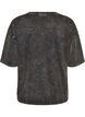 T-shirt oversize en coton bio avec un imprim&eacute; college, Noir, Packshot image number 1
