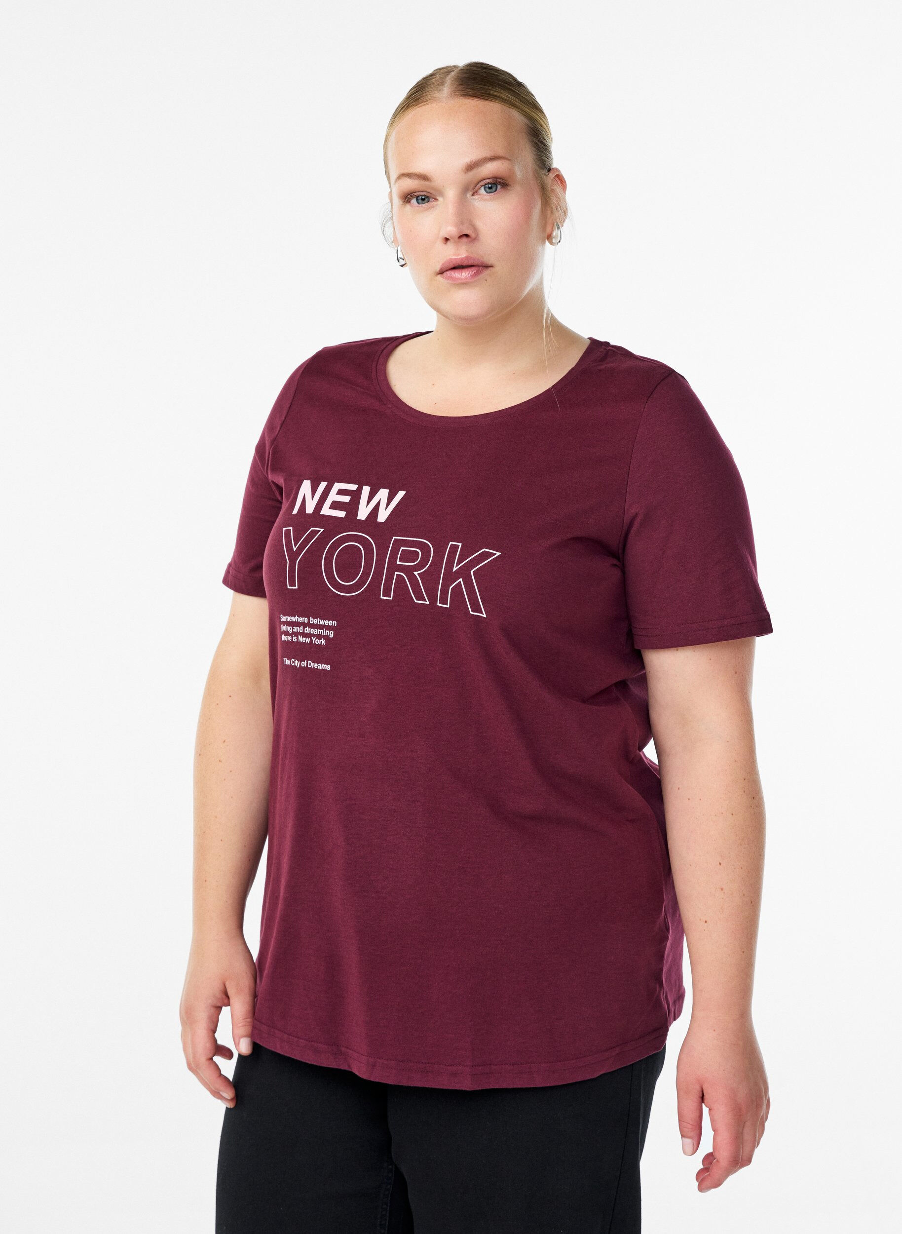 FLASH - T-shirt avec motif, Bordeaux fonc&eacute;, Model