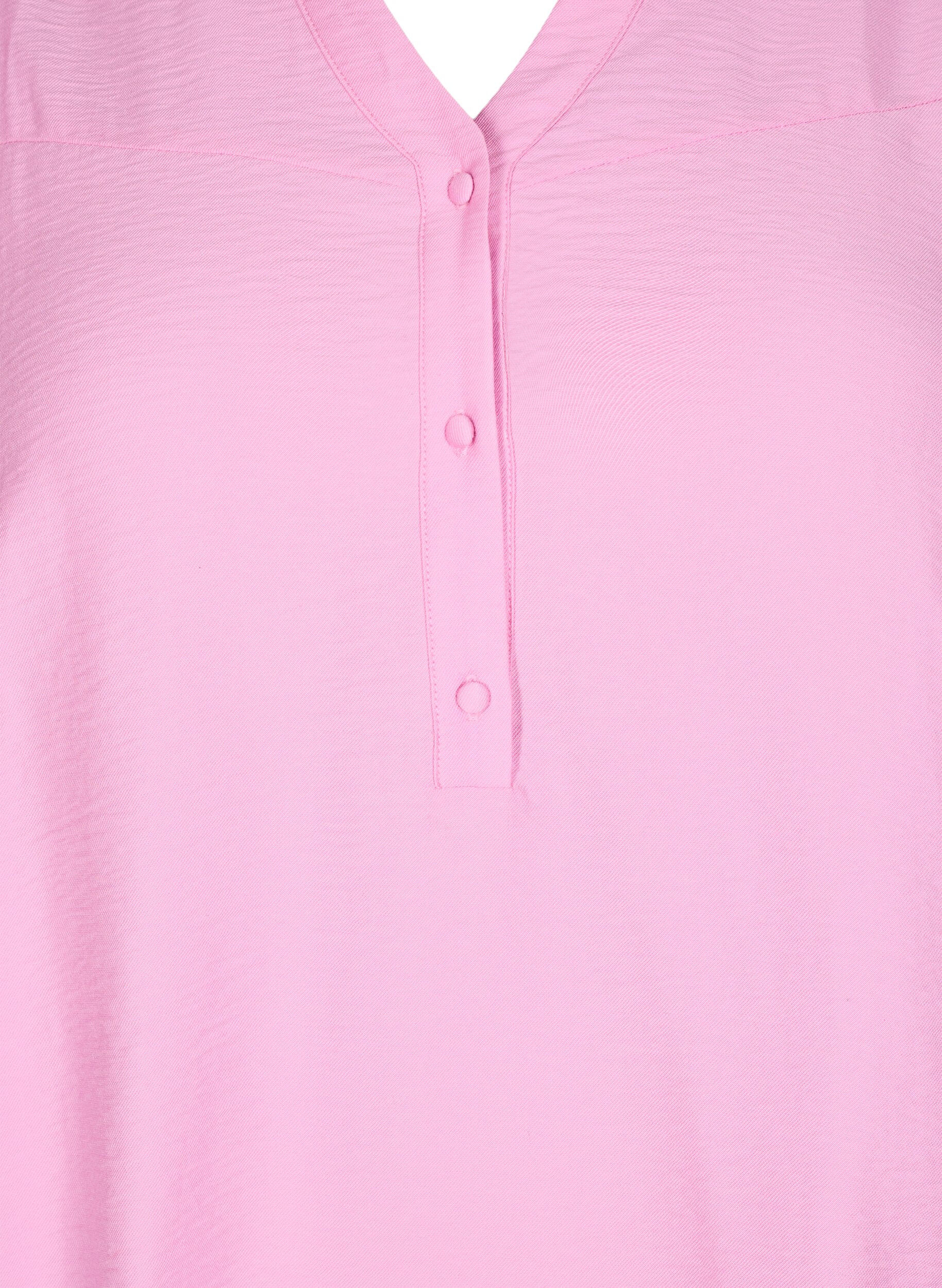 ZizziBlouse met rucheskraag, Roze, Packshot image number 2