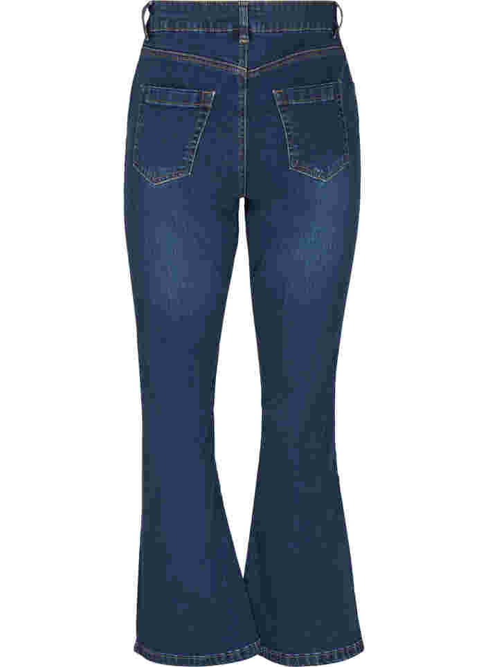 Ellen bootcut jeans met hoge taille, Dark Blue, Packshot image number 1