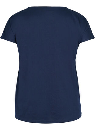 T-shirt en mélange coton, Navy Blazer, Packshot image number 1