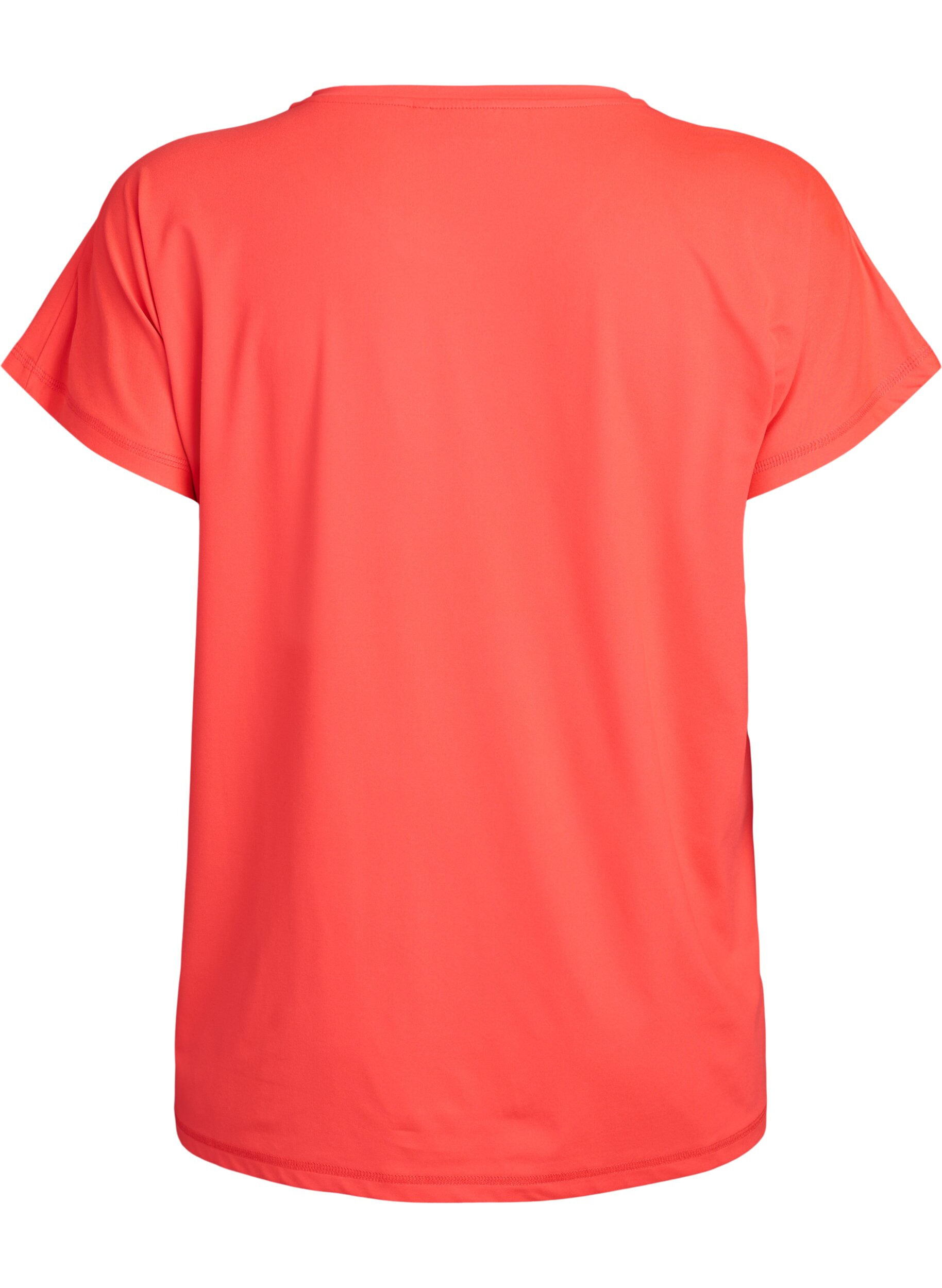 ZizziEffen gekleurd trainingsshirt, Oranje, Packshot image number 1