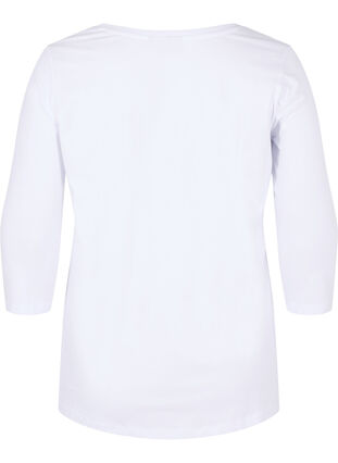 T-shirt avec manches 3/4, Bright White, Packshot image number 1