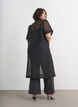 Robe en organza avec poches poitrine et manches bouffantes, Noir, Model image number 2