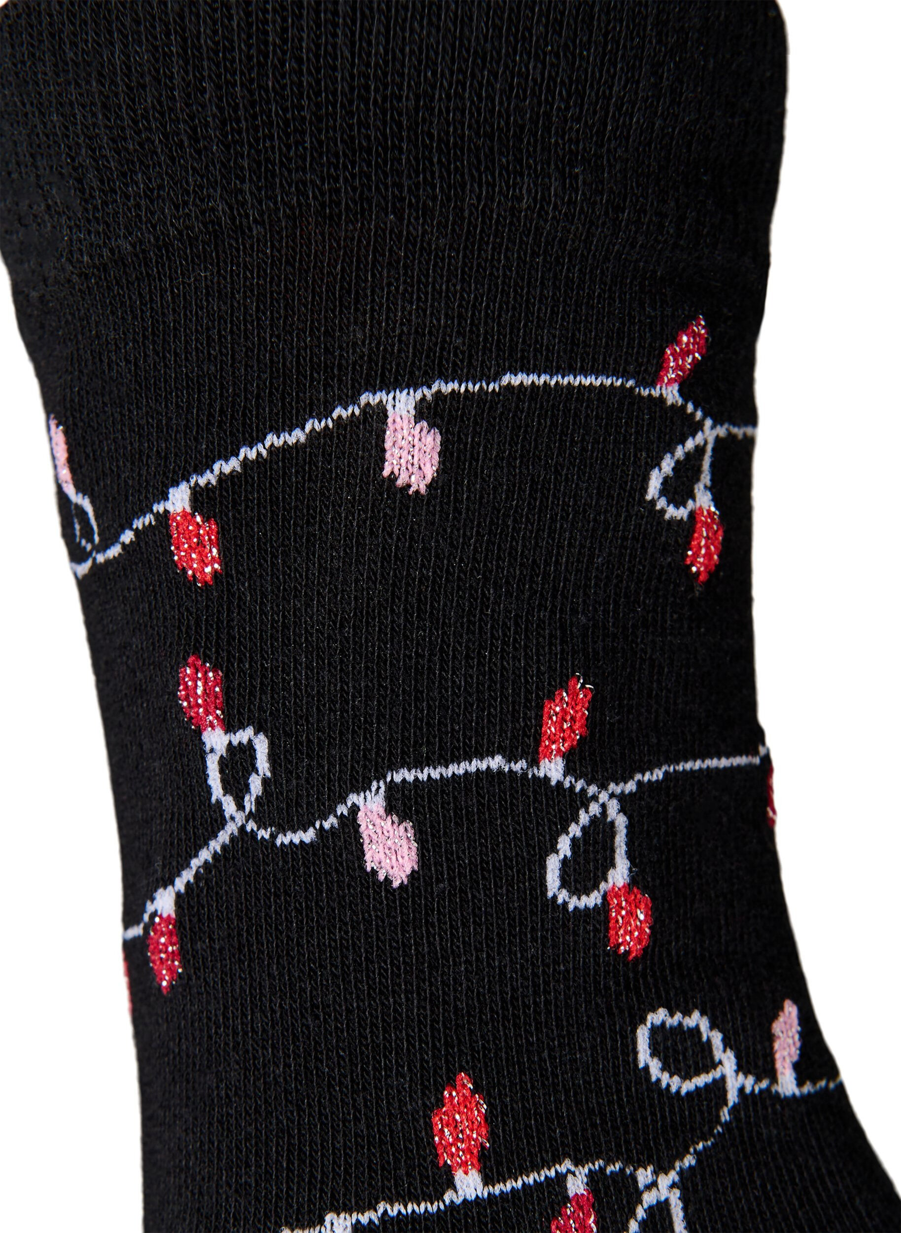 Zizzi2-pack kerstsokken, Rood, Packshot image number 5